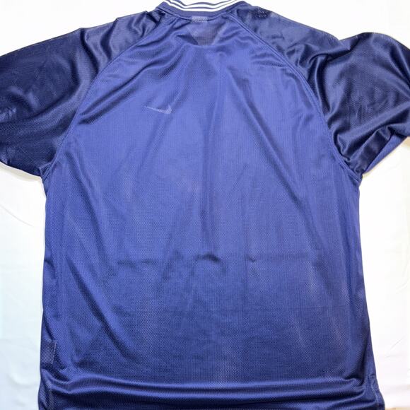 Nike Vintage Navy Mesh Jersey Y2K Sportswear Streetwear Swoosh Logo Med 90s - Picture 7 of 8